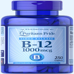 Amazon.com: Puritan's Pride Vitamin B-12 1000 Mcg Timed Release Caplets,  250 Count : Health & Household